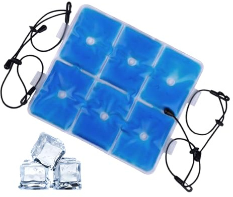 Hitburu Compresses De Gel Froid Réutilisables | Compresses Froides Réutilisables - Coussinet Froid Flexible Réutilisable et Doublures Rafraîchissantes pour Sac à Dos, Déplacements Quotidiens, Maison,