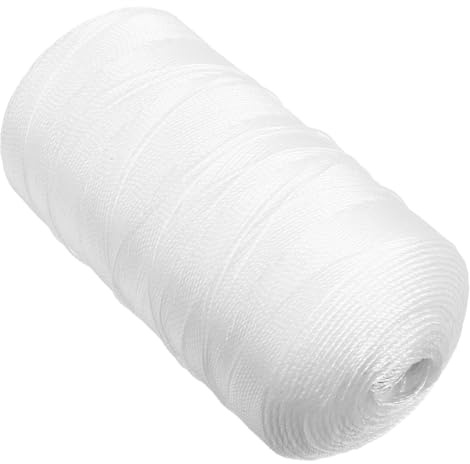 COLLBATH PE Multi-strand Climbing Plant Twine String Corrosion-resistant Gardening Twine Rope with Low Stretch and High Tensile Strength White Rope for Plant Support and Outdoor Use