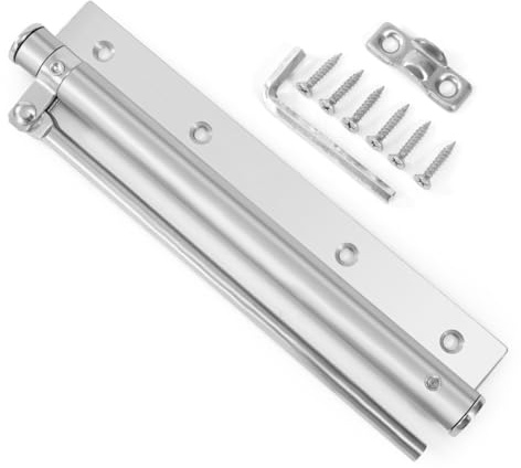 Voyoo Automatic Door Closer, Stainless Steel Adjustable Safety Spring Door Closer for Interior Doors Garden Gates (Silver)
