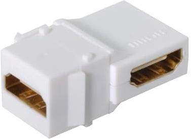 CY Keystone Jack 90 grados en ángulo derecho hdmi 1.4 Snap-in de hembra a hembra adaptador acoplador para placa de pared blanco color