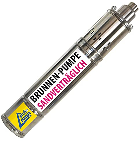 1A Profi Handels GmbH Sandverträgliche 3 Tiefbrunnenpumpe Screw-Star 550-4-230V Schraubenpumpe Brunnenpumpe Wasserpumpe Gartenpumpe Rohrpumpe Hauswasserwerk Bohrlochpumpe für neuangelegte