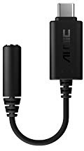 ASUS AI Noise Cancelling Mikrofonadapter (USB-C, USB 2.0, für 3,5mm-Geräte, kompatibel mit Mobiltelefonen, PCs, Macs und der Nintendo Switch)