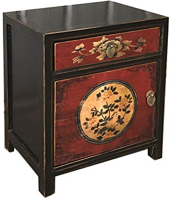 OPIUM OUTLET Meuble Chambre Commode Table de Nuit Table de Chevet Console Buffet chiffonnier Cabinet Armoire Chinois Asiatique Oriental Antique Vintage Shabby-Chic