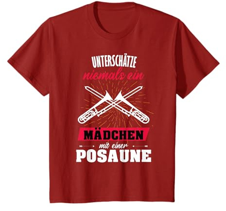 Posaune Mädchen Posaunistin Posaunenspielerin T-Shirt