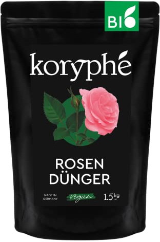 Koryphé Bio Rosen-Dünger 1,5 kg - Biologischer & veganer Rosendünger | umweltfreundlicher Pflanzendünger I Dünger Zimmerpflanzen & Garten aus natürlichen Inhaltsstoffen | Bio-Dünger