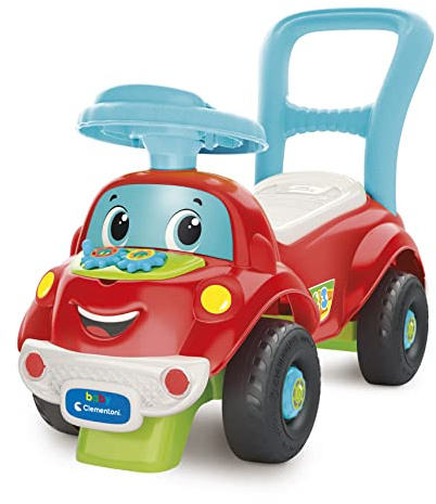 Clementoni Baby Nicolò Go Go 3 in 1, Macchinina Bambino 1 Anno, Gioco Prima Infanzia Primi Passi, Cavalcabile e Centro Attività Italiano e Inglese, Stimola Motilità e Curiosità, Made in Italy, 17747