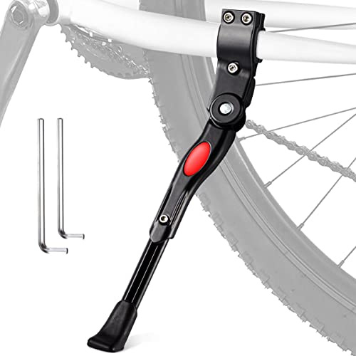 Universal Fahrradständer aus Aluminiumlegierung, Seitenständer Fahrrad Ständer Halter, Höhenverstellbar Bike Stand für 22 - 27 Zoll, Hinterbauständer für e-Bike Cityrad Rennrad Mountainbike MTB BMX