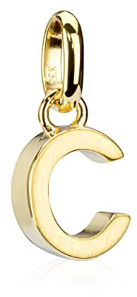 NKlaus Buchstabe C kleiner Kettenanhänger 333 Gelb Gold 8 Karat teilmatt 7x6mm Alphabet 9487
