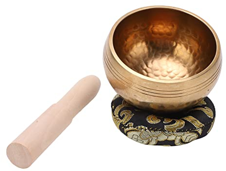 Fdit Klangschale Buddhistische Klangschale Dharma Instrument Nepalesisches Yoga Bronze Glockenspiel Gesangsschale Set Ornament Dekoration