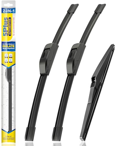 5 PLUS® Silicone Windshield Wiper Blades Replacement for 2021-2014 JEEP Grand Cherokee Wiper Blades(Set of 3),Automotive Replacement Windshield Wiper Blades-22/21/11