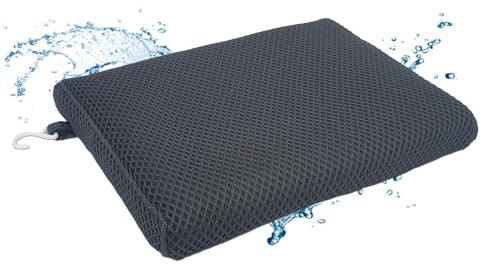 REEZEIVI Shower Seat Cushion with Non-Slip Silicone Bottom,Soft 4D Mesh Fabric,Bathtub Chair Pad for Elderly,Quick Drying and Washable Shower Seat Mat, Design for Elderly, Senior, Handicap,Disabled