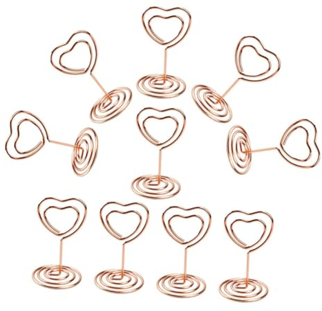 VILLFUL 20stücke Tischnummer Halter Ständer Hochzeit Sitzetiketten Tischnummer Halter Kartenhalter Metall Bildhalter Für Tische Memo-clip Platzkartenhalter