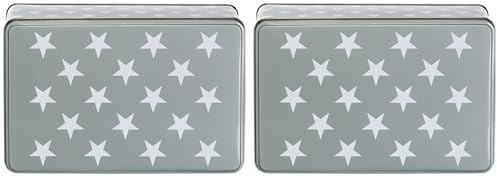 Brandsseller 2er Set Keksdose Sterne Weihnachtsdose Plätzchendose Gebäckdose Metall