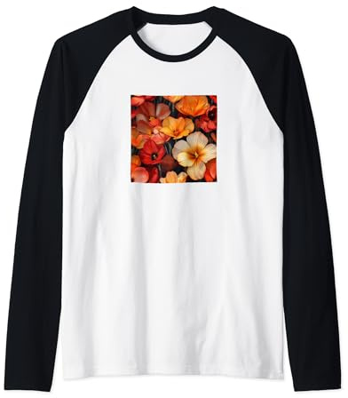 Motif floral cyclamen Manche Raglan