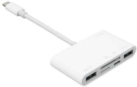 Lector de Tarjetas de Memoria 6 en 1, Lector de Tarjetas Inteligentes USB, Velocidades de Transferencia de Datos Rápidas, Concentrador Multifuncional, Adaptador de Tarjeta de