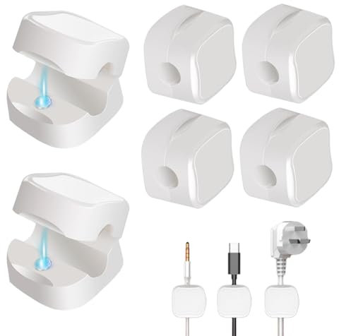 Magnetischer Kabel-Organizer | Klebekabel-Management-Clip | Magnetischer Kabel-Clip für Schreibtisch, Auto, Zuhause, Kabine, Nachttisch