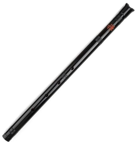 Bambusflöte Bambusflöte D-Taste Shakuhachi Holzblasinstrument Mit Tasche Musikinstrumente 5 Löcher Geeignet Für Anfänger(Black)