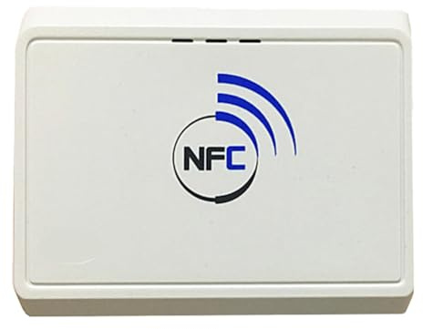 Qussedser Lector inalámbrico NFC sin contacto de 13,56 MHz, Bluetooth, Android, RFID, lector de tarjetas móvil (ACR1311)