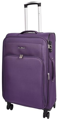 A1 FASHION GOODS Valise ultra légère extensible souple à 8 roues Cuba, violet, M, Valise