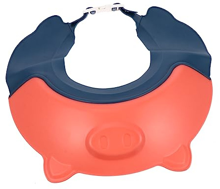 IWOWHERO Duschhaube Schwein Haarwaschhaube Junge Mädchen Ohr Protector Badehut Aus Pp-material Mit Umgeschlagenem Saum Für Duschen Haarewaschen Trimmen Und Schneiden