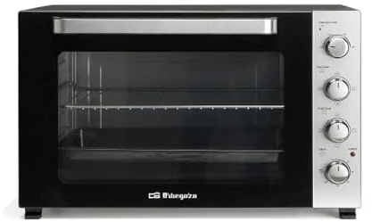 Horno de sobremesa Orbegozo HOT 750, 75 Litros, 2500 W, Dimensiones: 68,2 x 42,5 x 43 cm, Rustidor: sistema de asado giratorio.