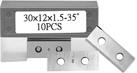 Inserti quadrati 30 x 12 x 1,5 mm-30 ° di ricambio per la lavorazione del legno Piallatrice taglierina tornio strumento di tornitura Set di punte