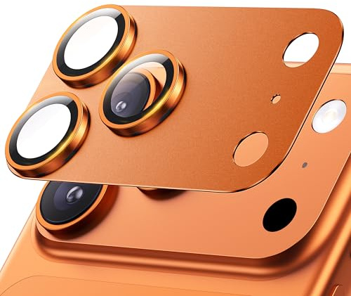 Hoerrye Protezione per fotocamera iPhone 17 Pro – [12FT di qualità militare resistente agli strappi] [forte assorbimento] metallo 9H+ vetro temperato display della fotocamera completamente compatibile