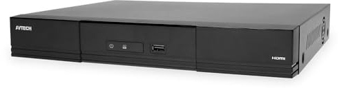 Avtech 635280 Videoregistratore NVR 16CH H.265 con 16CH Poe 4CH con Rilevamento Basato su AI, AVH2117AIX Nero