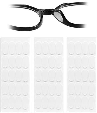 30 paire de plaquettes nasales en silicone pour lunettes, de nez autocollante en silicone pour lunettes,Coussinet lunettes nezpour lunettes de soleil et lunettes de lecture (30 Pairs of Teardrop)