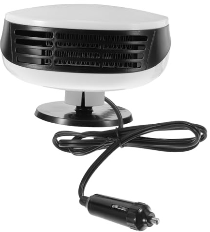 Cabilock Portable Car Heater with Cigarette Lighter Plug Adjustable Auto Defroster Fan for Vehicle Windscreen Lightweight and Compact Winter Heater for Cars Camping and Station Wagons