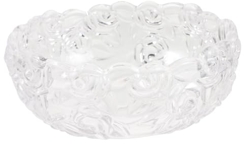 WOONEKY Cuenco de Manicura Vidrio Transparente Cuenco para Remojar Manos con Diseño Irregular Resistente y Reutilizable para Ablandar Cutículas y Quitar Esmalte para Tratamientos y
