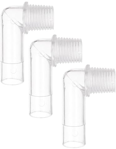 Gogogmee 3 Stück Teiliges Aquarium Rohrverbinder Winkel PC Material Langlebig für Ablauf Fischbecken Zubehör Geeignet für Standard Aquarien Schläuche