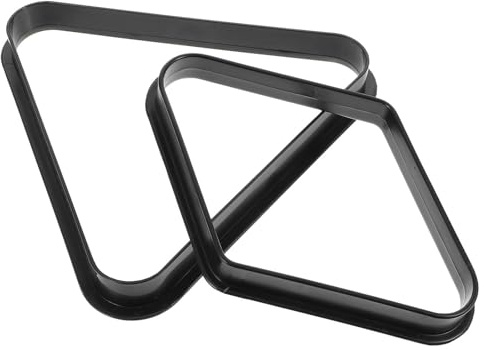 ZUNOXAZ Triangulo Billar de Plástico Negro Soporte Confiable y Diseño Suelto para Mesa de Billar Profesional Pack de 2 Piezas
