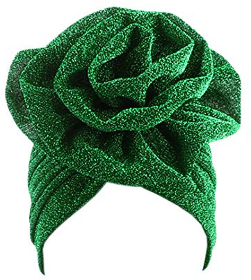 Surkat Glänzende Blume Turban Schimmer Chemo Kappe Hairwrap Headwear Beanie Haar Schal