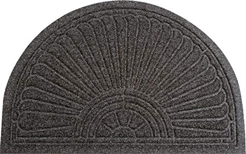 Dune Halfmoon dark grey 55x85 cm, innen und außen, waschbar, Dunkelgrau
