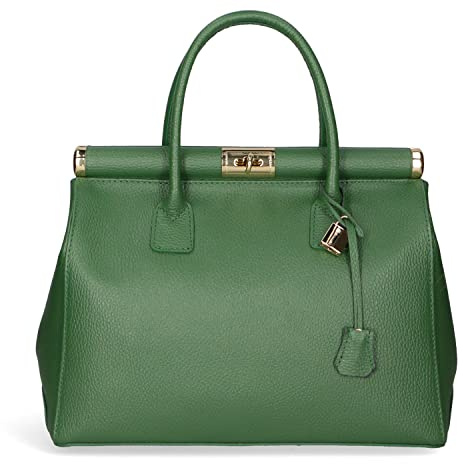 Chicca Borse Borsa Donna a Mano Pelle con Tracolla Bauletto