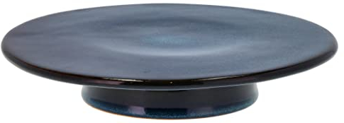 BITZ Tortenplatte mit Fuß, Durchm. 30 cm, Höhe 5,5 cm, Dunkelblau