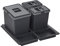 SOTECH Abfallsammler Draw 15+6+6L Abfalleimer mit Deckel Abfallsystem für Auszug Korpusbreite 60 cm