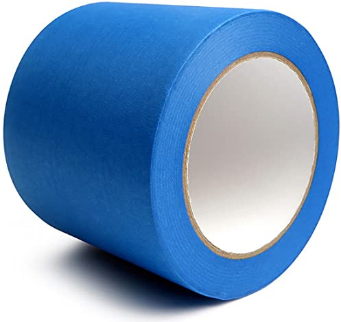 DOAY Blaues Malerband, 100mm(4) x 44 m - Kreppband für Malerarbeiten und Renovierungen - 3D-Drucker-Band - für verschiedene Oberflächen, Einzelrolle
