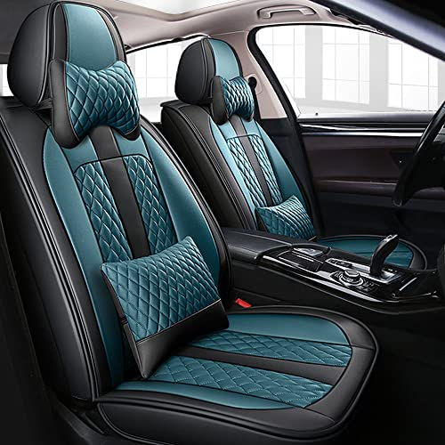 Autositzbezüge Für VW for Volkswagen Golf 3 5 6 7 Golf3 Golf5 Golf6 Golf7 GTI Convertible Wagon Tour Variant Luxus 5 Sitze PU-Leder sitzbezüge,Schwarz und blau