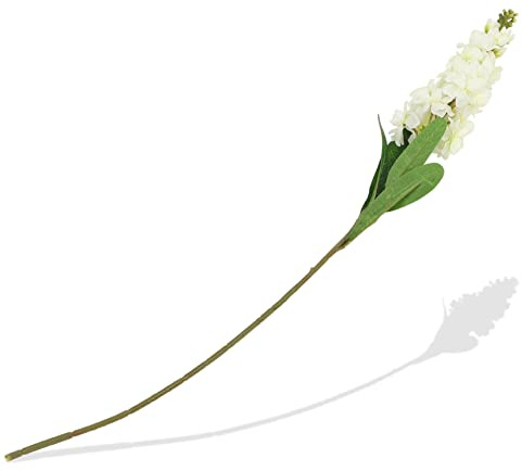 Homoyoyo Simulation Hyacinth Artificial Flower Handmade Fabric Realistic White Flower Arrangement Supplies for Home Decoration and Photo Props