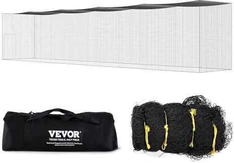 VEVOR Baseball-Schlagkäfig-Netz Netz für Zuhause oder Hinterhof 70 Fuß, Baseballkäfig-Netz zum Schlagen und Aufstellen, Baseballnetz, Schlagkäfig, für Kinder oder Erwachsene Schwarz