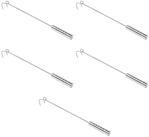 Sosoport 5 Stück Küchen-fleischwender-hakengriff Rotisserie-fleischwender Stabiler Grill-flipper-haken Aus Metall Einfach Zu Verwenden Für Bbq-camping