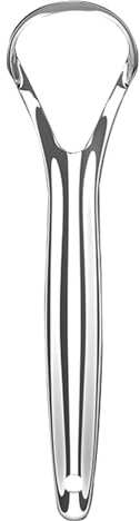 U-Förmiger Zungenreiniger Zungenschaber Aus Metall 410 Hochwertiger Edelstahl Ergonomisches Design Mit Glatter Oberfläche Entfernt Zungenbelag Hält Den Atem Frisch (A)