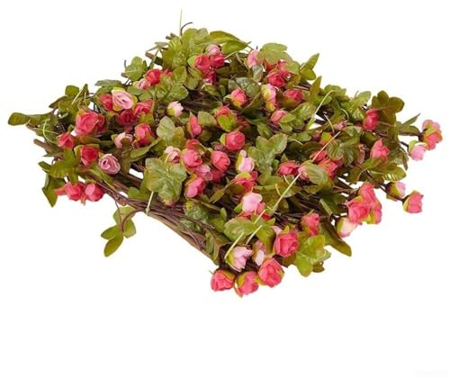Ausziehbarer Gartenzaun Aus Rosen Und Blumen, Aus Holz, Teleskopzaun, Sichtschutz, Künstlicher Heckenzaun, Rankgitter Aus Efeublättern, Kunstzaun, Laub, Holzzaun For Den Außenbereich