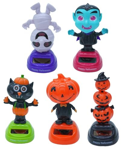 Halloween Dancing Figures, Halloween Solar Powered Dancing Toys, Halloween Solar Powered Automobile Shaking Head Toy Car Dashboard Toy Halloween Car Decor