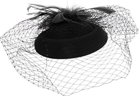 COSMEVIVI 1stück Damen Fascinator Hut Mit Schleier Retro Pillbox-Kopfbedeckung Für Hochzeiten Teepartys Karneval Und Festliche Anlässe Elegant Und Vielseitig Tragbar