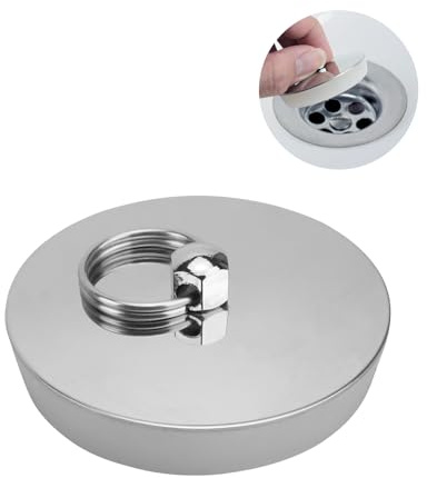 DIYJEP Universal Bath Plug,Stainless Steel Kitchen Sink Plugs, Bathtub Stopper with silicone, Sink Plug Replacement for Drain Stopper in Bathtub and Laundry Pods, Suitable for 52-54mm Drain Hole