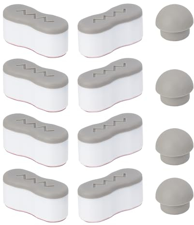 NICENEEDED Coussinets Rehaussants pour Bidet 8 pièce Rehausseurs de Siège de Toilette Butoirs en Caoutchouc pour Couvercle de Toilette Butoir de Bidet Universel Auto Adhésif