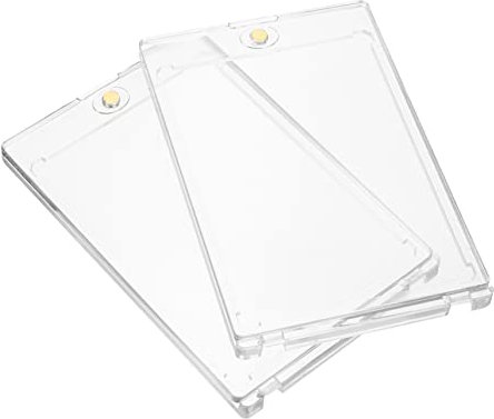 Toyvian 2stücke Magnetkartenhalter Für Sammelkarten Transparente Kartenhülle Aus Acryl Kartenetui Mit Magnetverschluss Schutz Für Sportkarten Kartenetuis